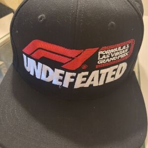 Undefeated Las Vegas F1 Black Cap with Red and White Logo